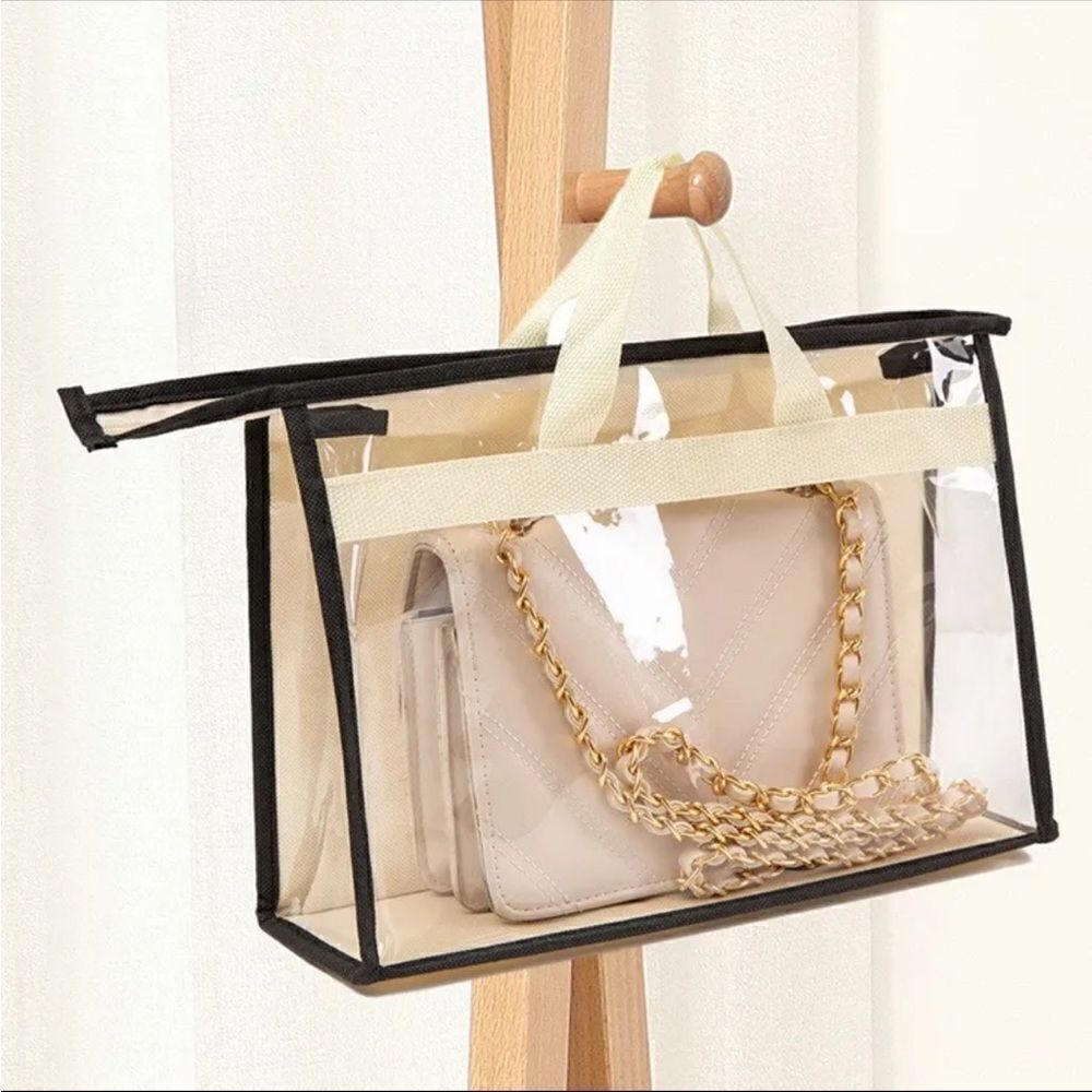 NEW Clear Purse Organization Storage Protective Dust Bag